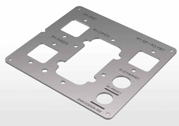 ABB配件Plate, customer 原廠型號3HAC032024-002 ABB配件官方質(zhì)保 - ABB機器人配件大全