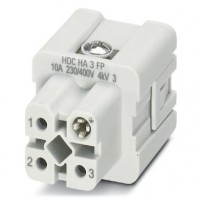 魏德米勒 固定回路插芯 HA系列 - 16A、250V、3 - 48 針 訂貨號 2985550000 / HDC HA 3 FP