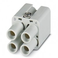 魏德米勒 固定回路插芯 HQ 系列 - 10A-40A、250V-690V、5-17 針 訂貨號 3103550000 / HDC HQ 4 FC