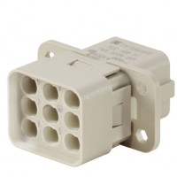 魏德米勒 固定回路插芯 HQ 系列 - 10A-40A、250V-690V、5-17 針 訂貨號 1919980000 / 重載接插件HDC HQ 8 FC